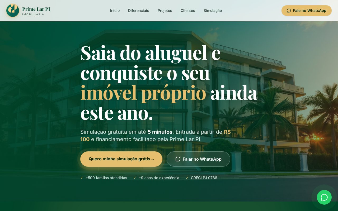 Projeto Prime Lar - Imobiliário