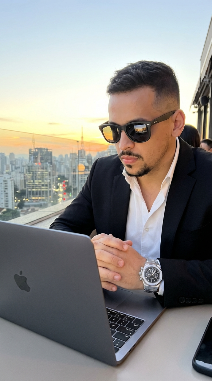 Danylo, fundador da VEXO Sites, em São Paulo