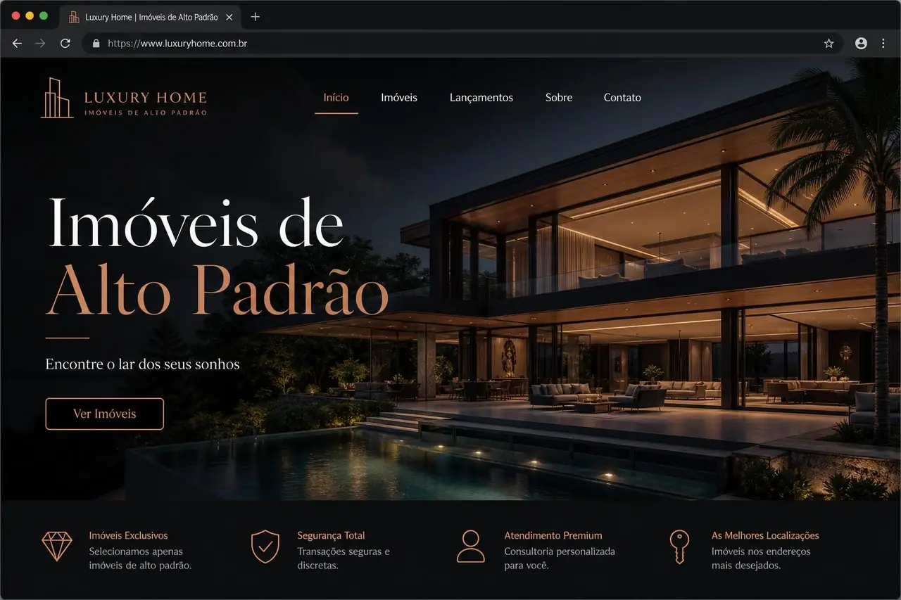 Projeto Imóveis de Alto Padrão - Imobiliário